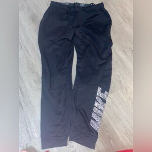 Nike Black Sweatpants with White Branded Side Print